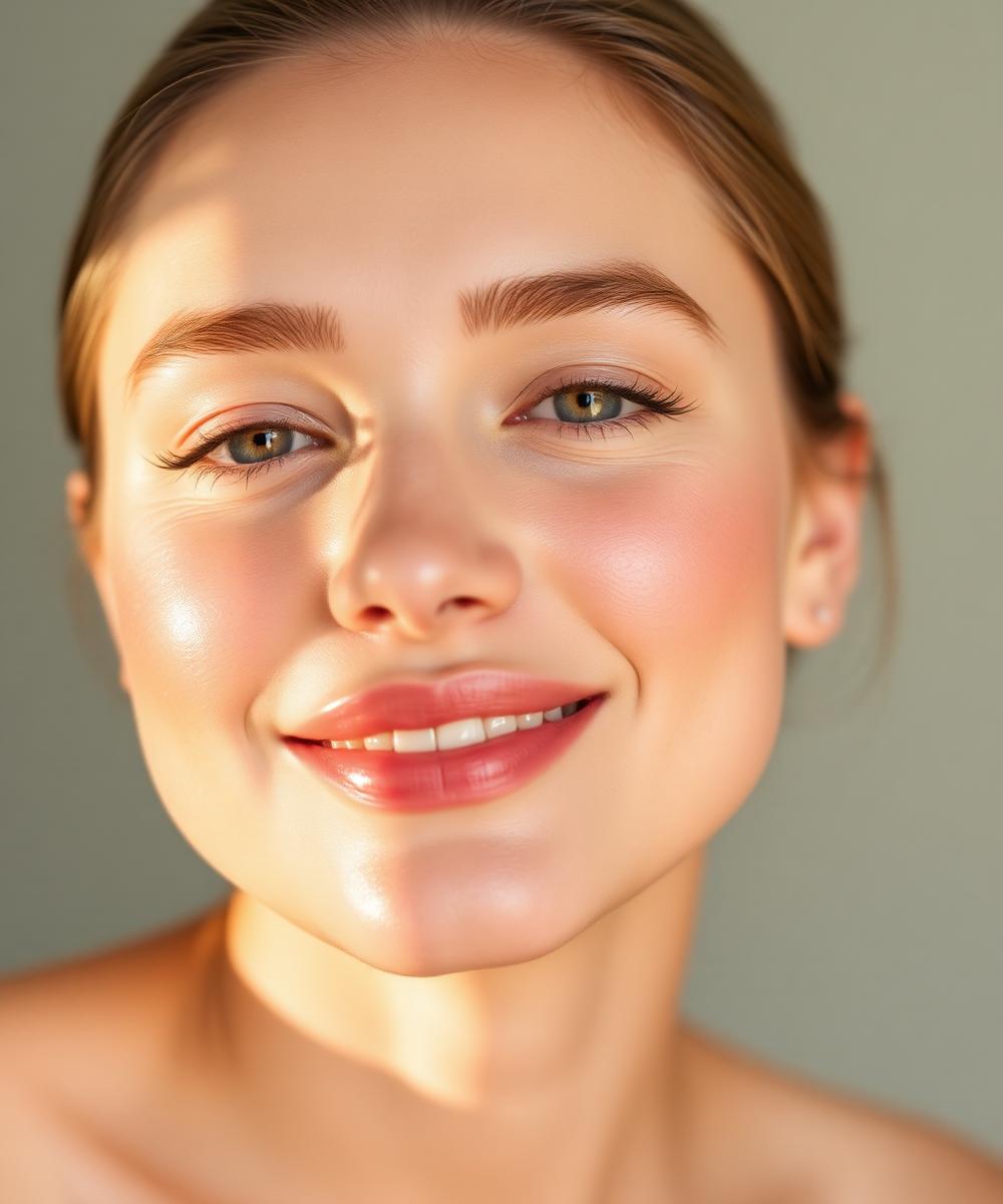 Client with natural, refreshed skin appearance